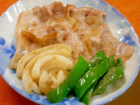 豚バラ塩焼き＆野菜ソテー